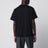 T-shirt girocollo boxy in cotone nero