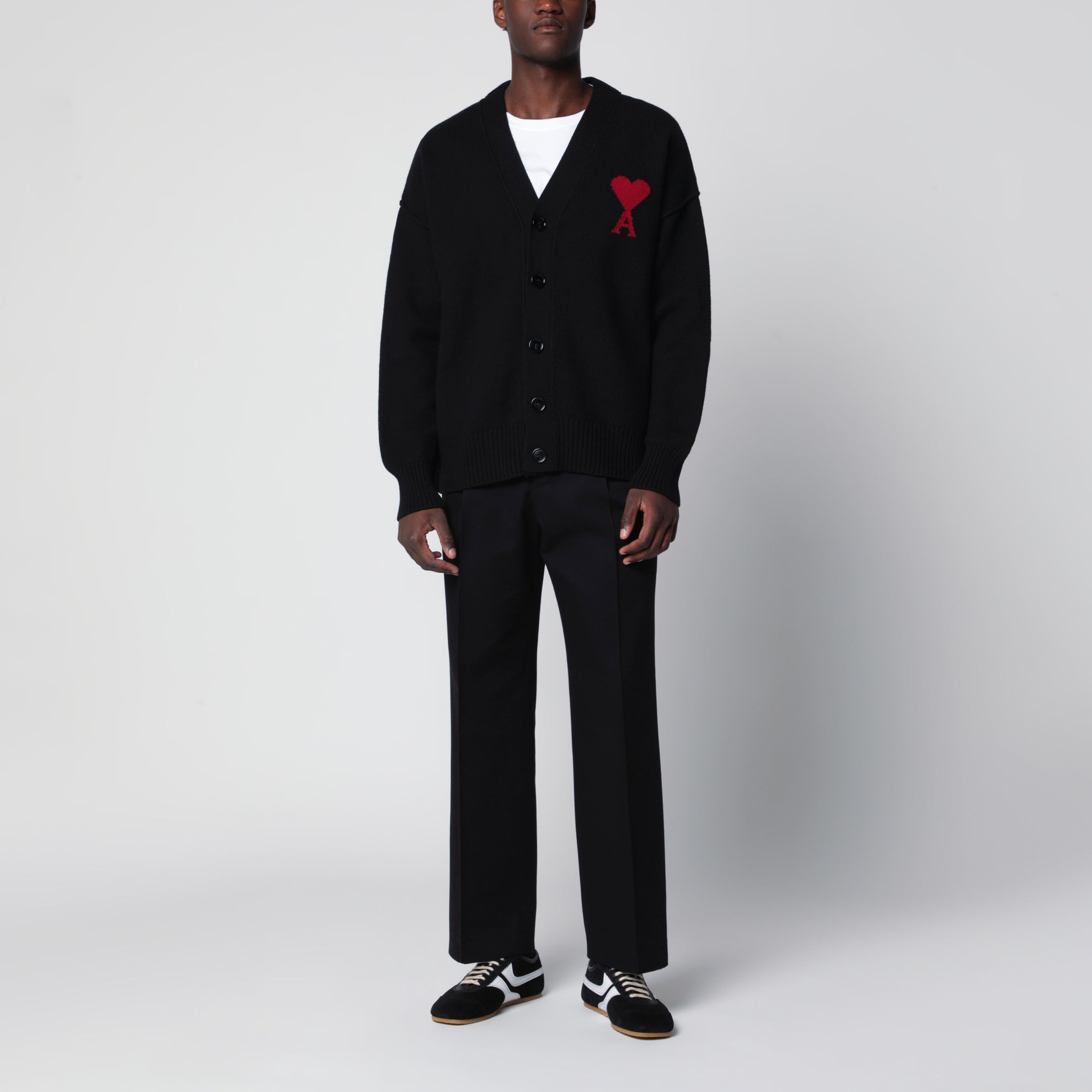 Black Ami de Coeur wool cardigan