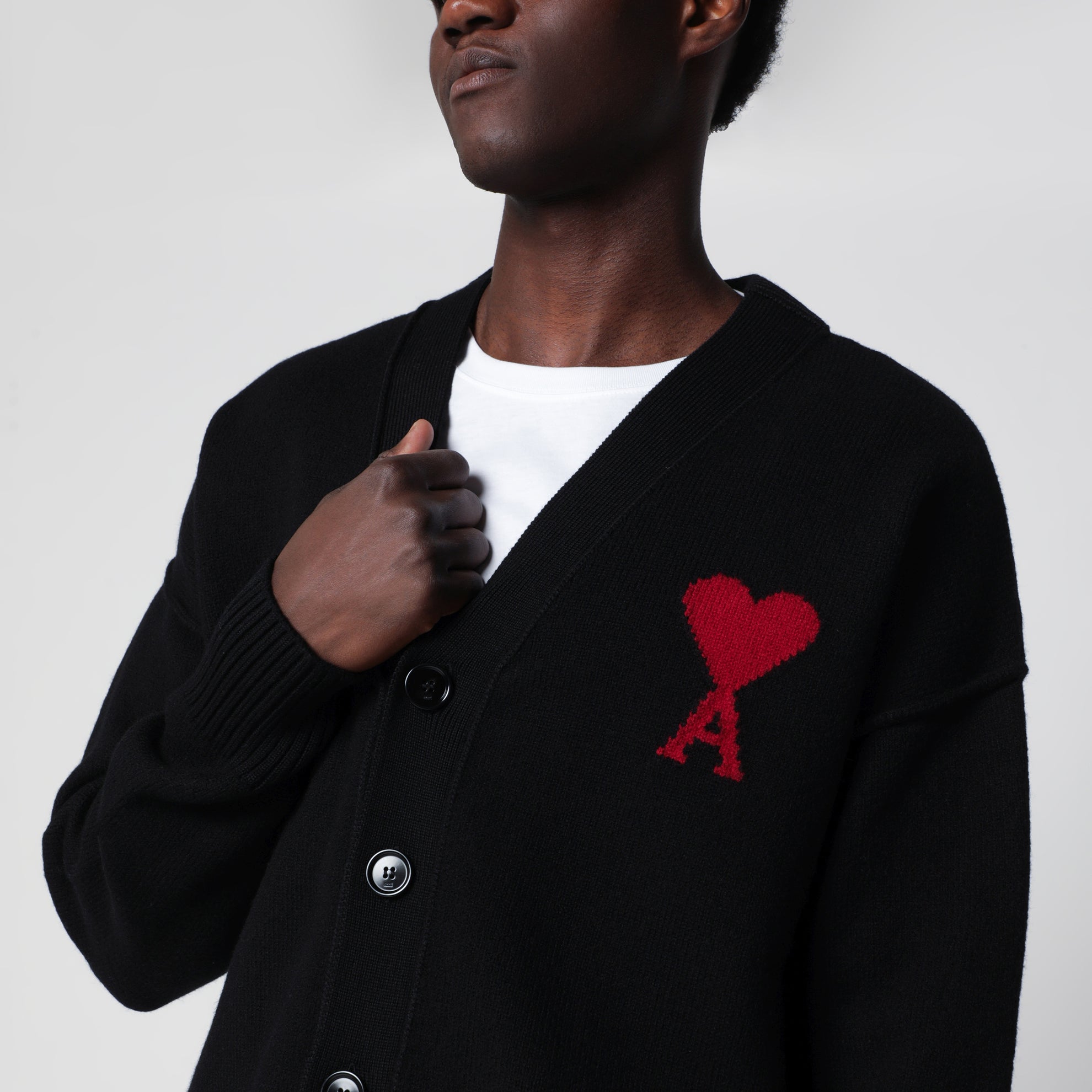 Black Ami de Coeur wool cardigan