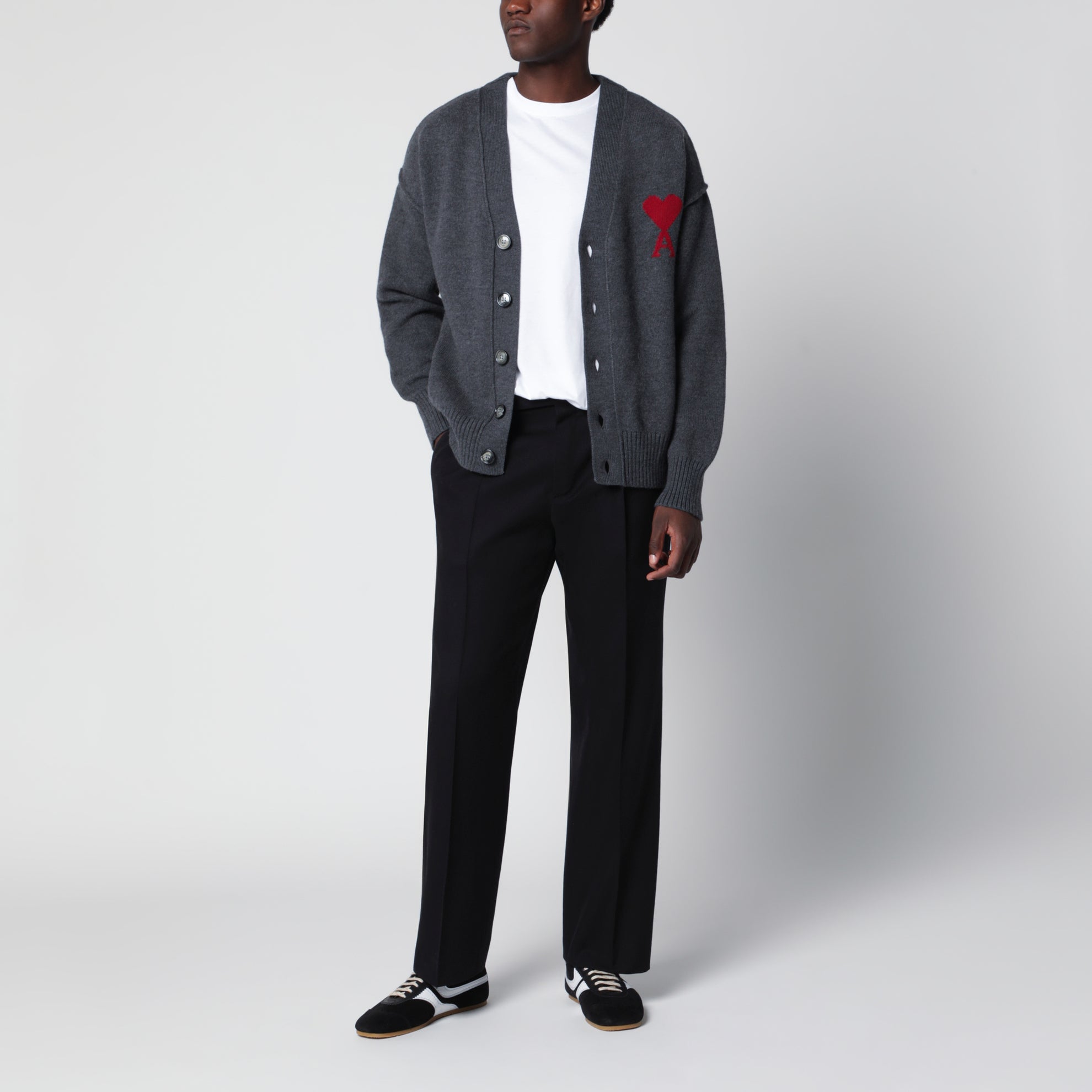 Grey Ami de Coeur wool cardigan