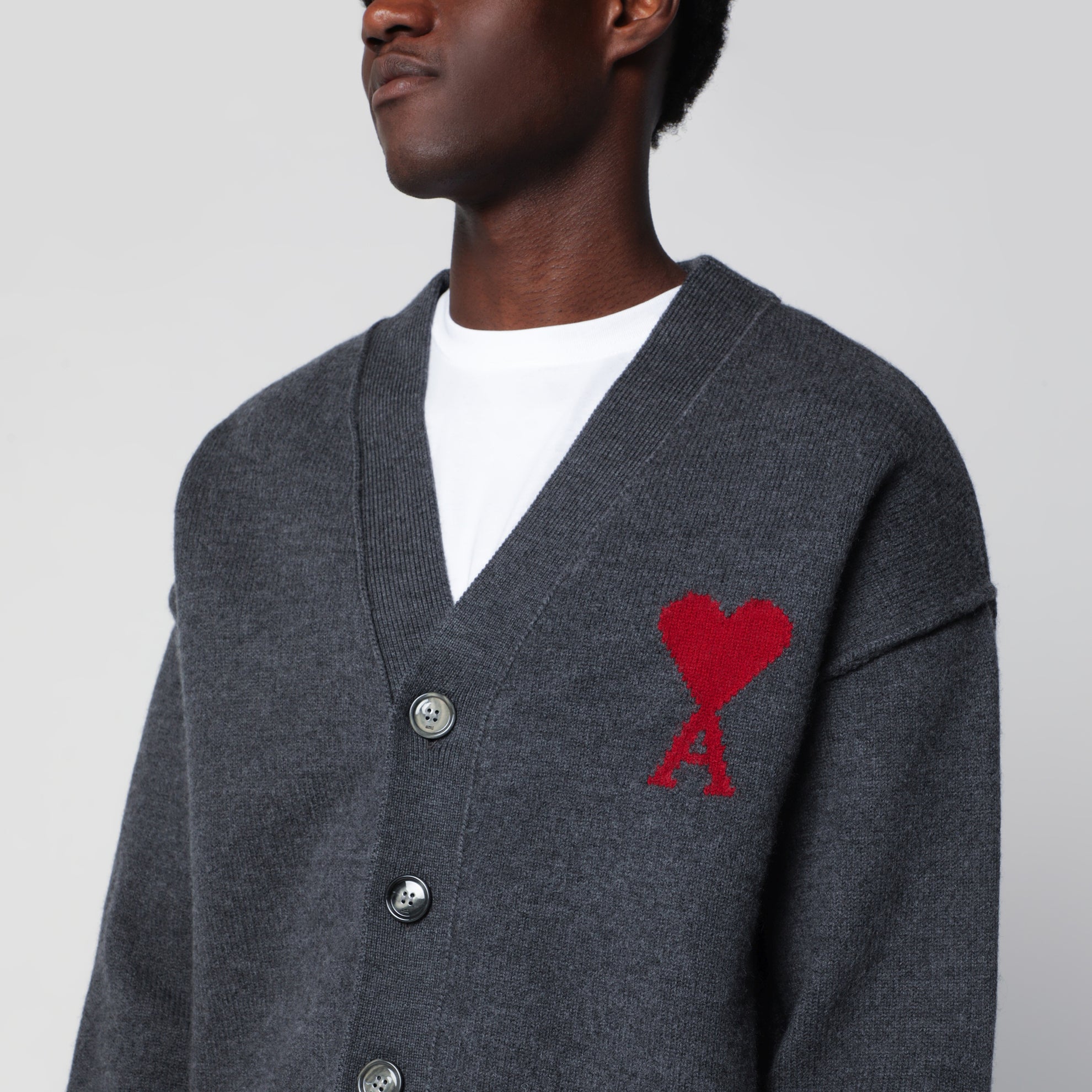 Grey Ami de Coeur wool cardigan
