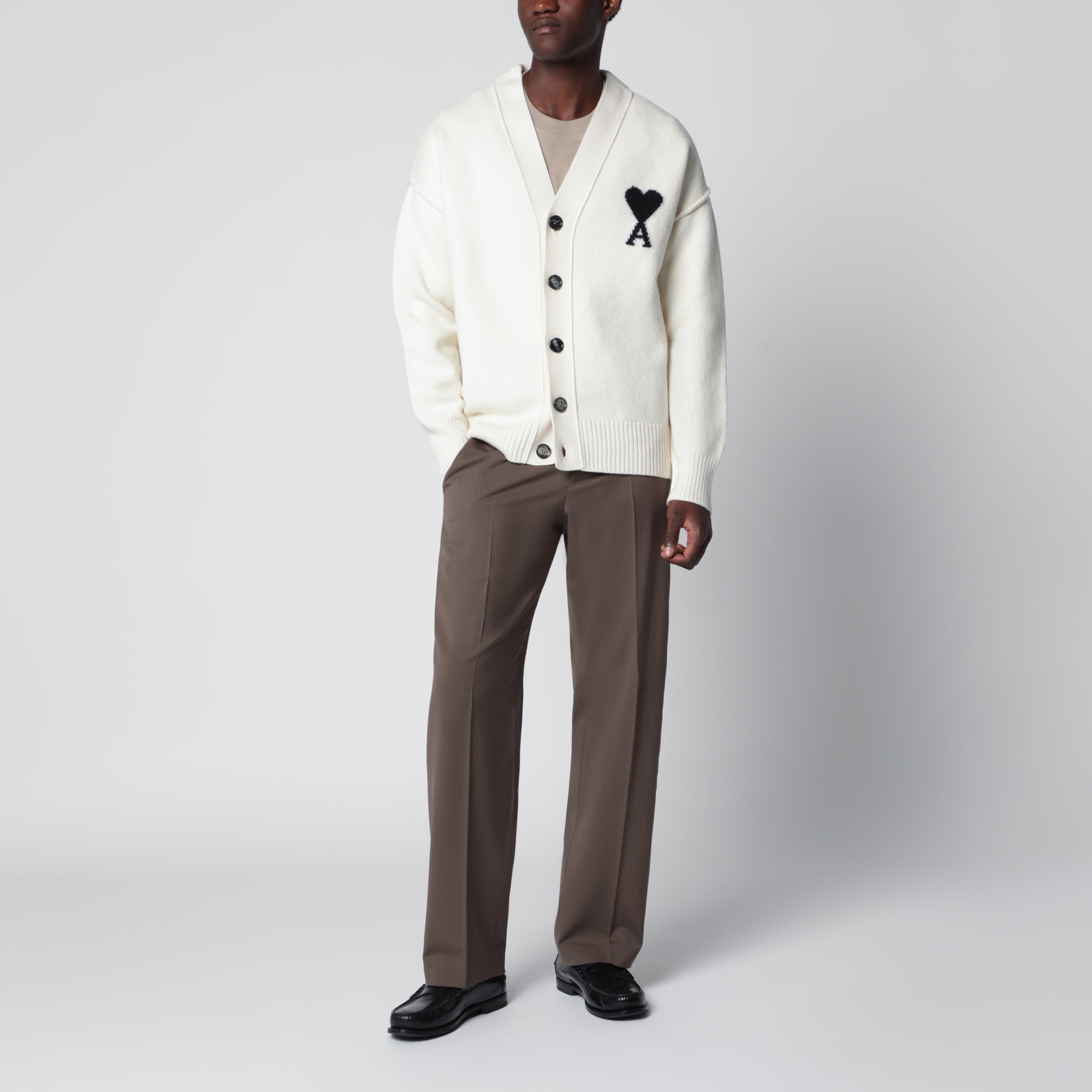 White Ami de Coeur wool cardigan