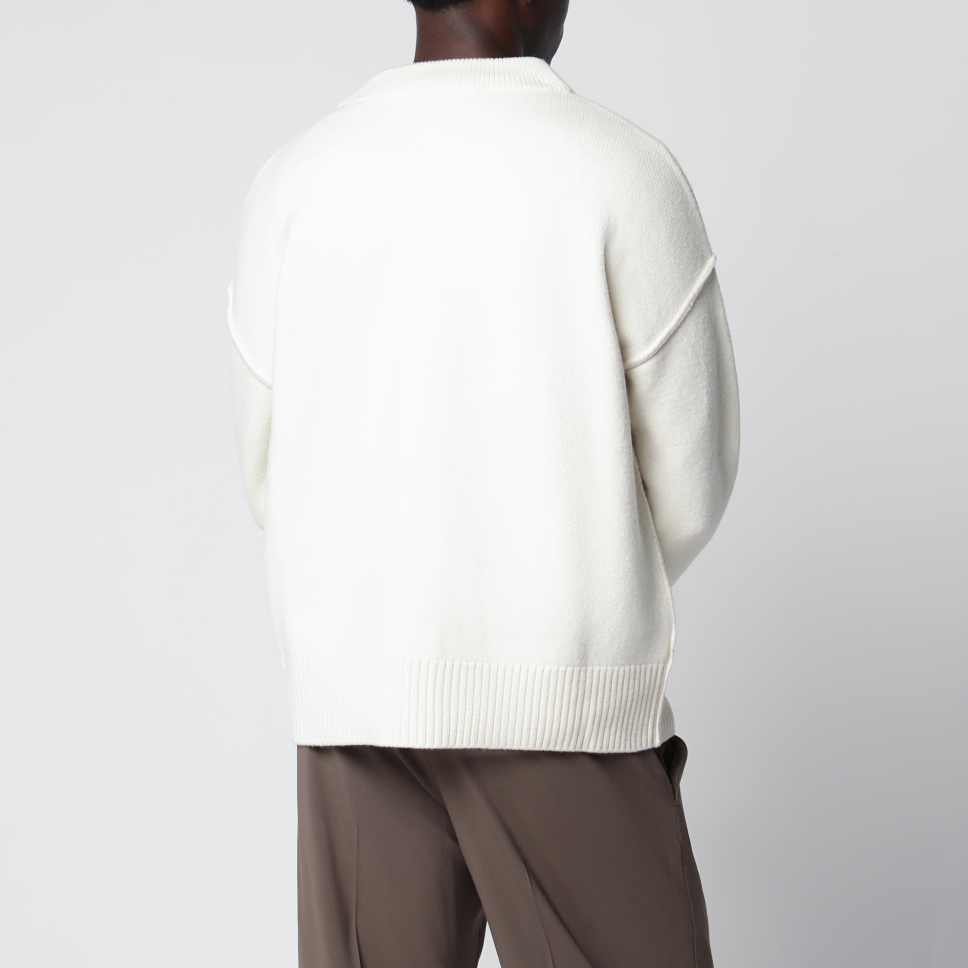White Ami de Coeur wool cardigan