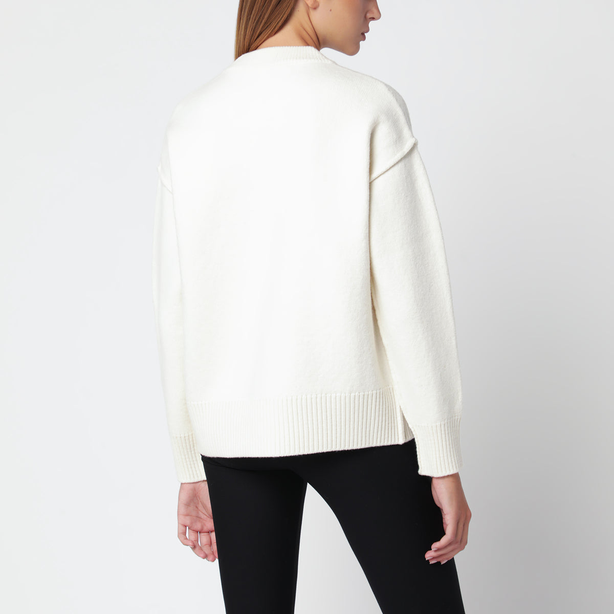 Cardigan Ami De Coeur bianco in lana
