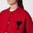 Cardigan Ami De Coeur rosso rubino in lana merino