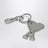 Silver-tone Ami de Coeur metal keyring