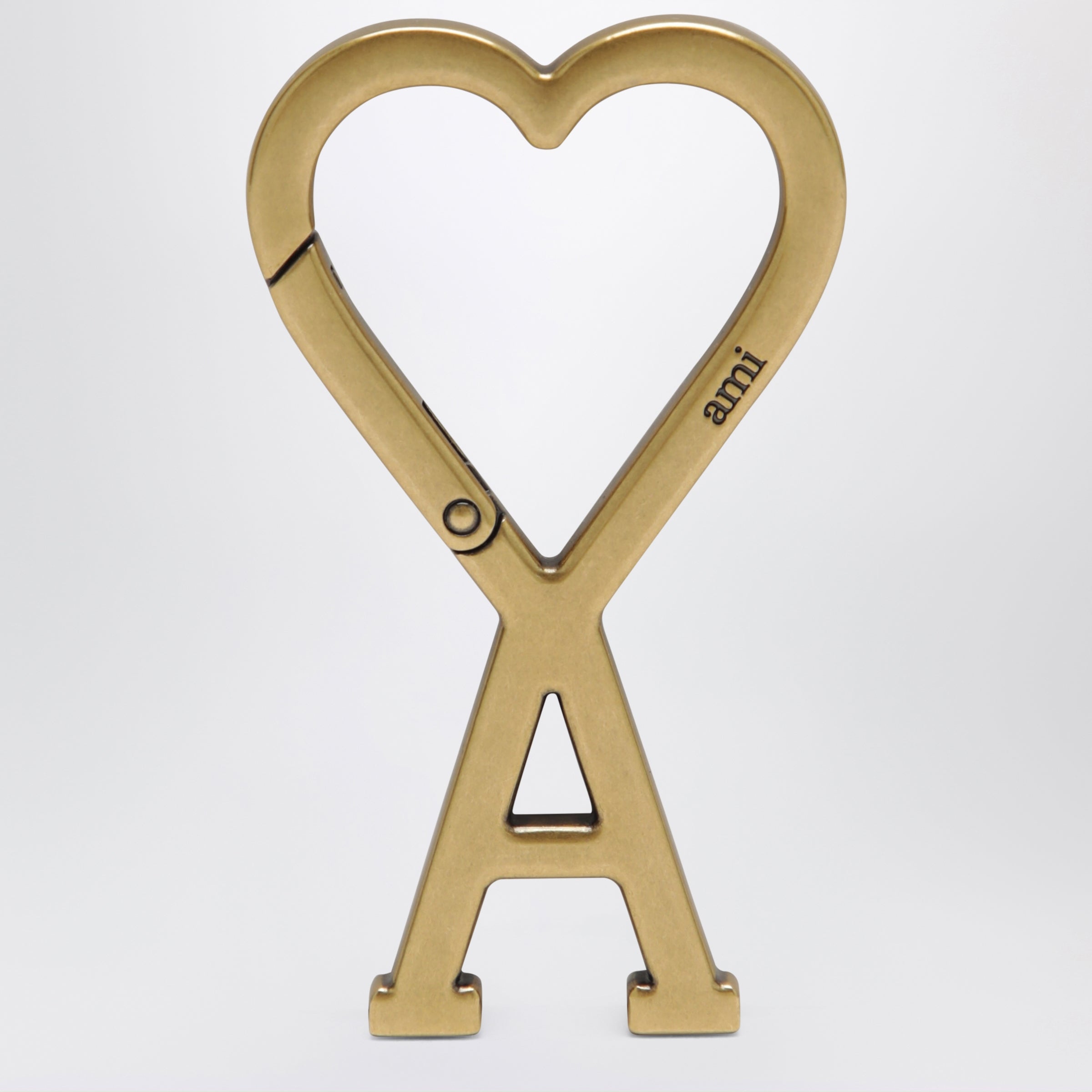 Ami Paris Ami de Cœur keyring with gold-tone metal clasp | TheDoubleF
