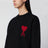 Maglione Ami de Coeur nero in lana vergine