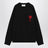 Schwarzer Wollpullover Ami De Coeur