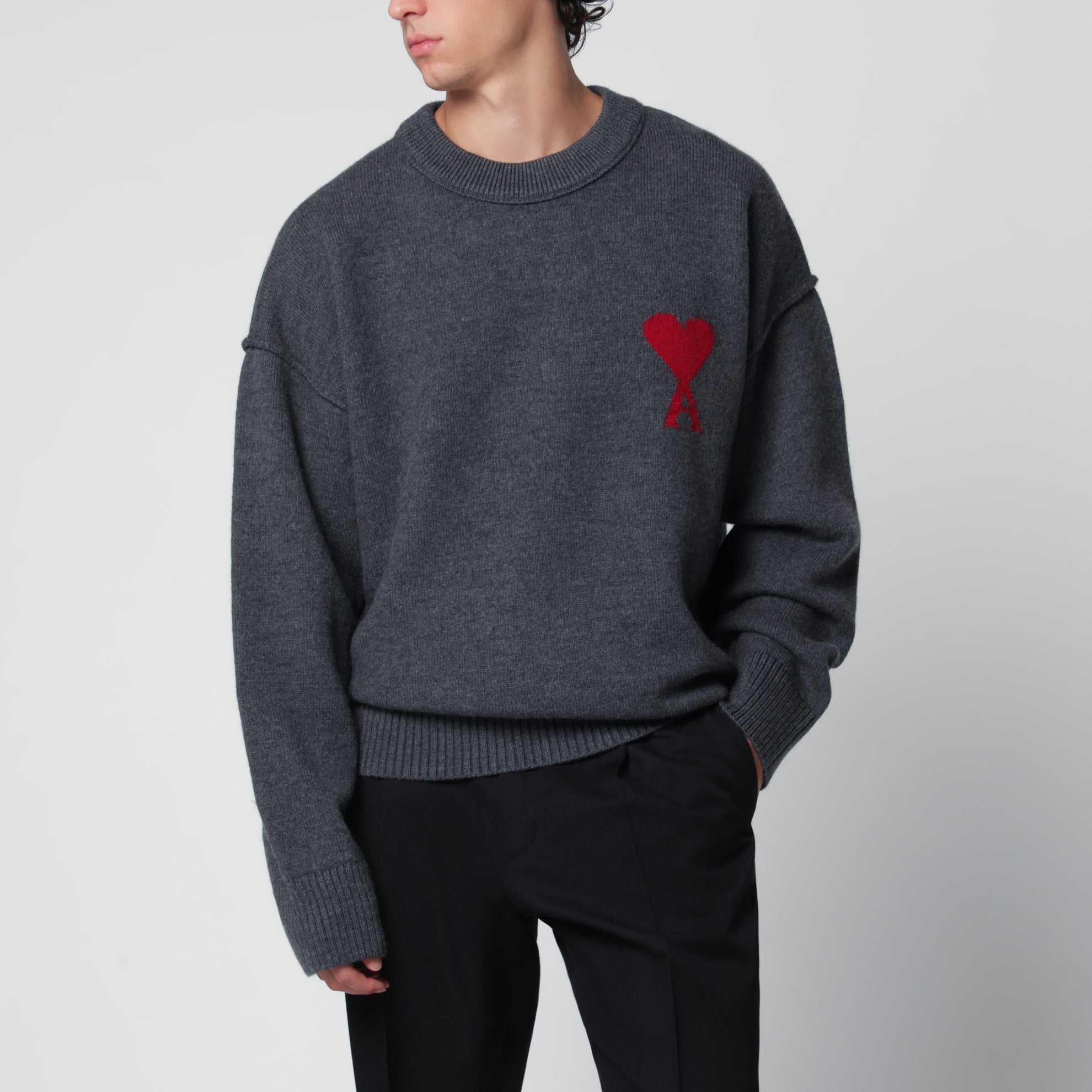 Dunkelgrauer Ami De Coeur Pullover