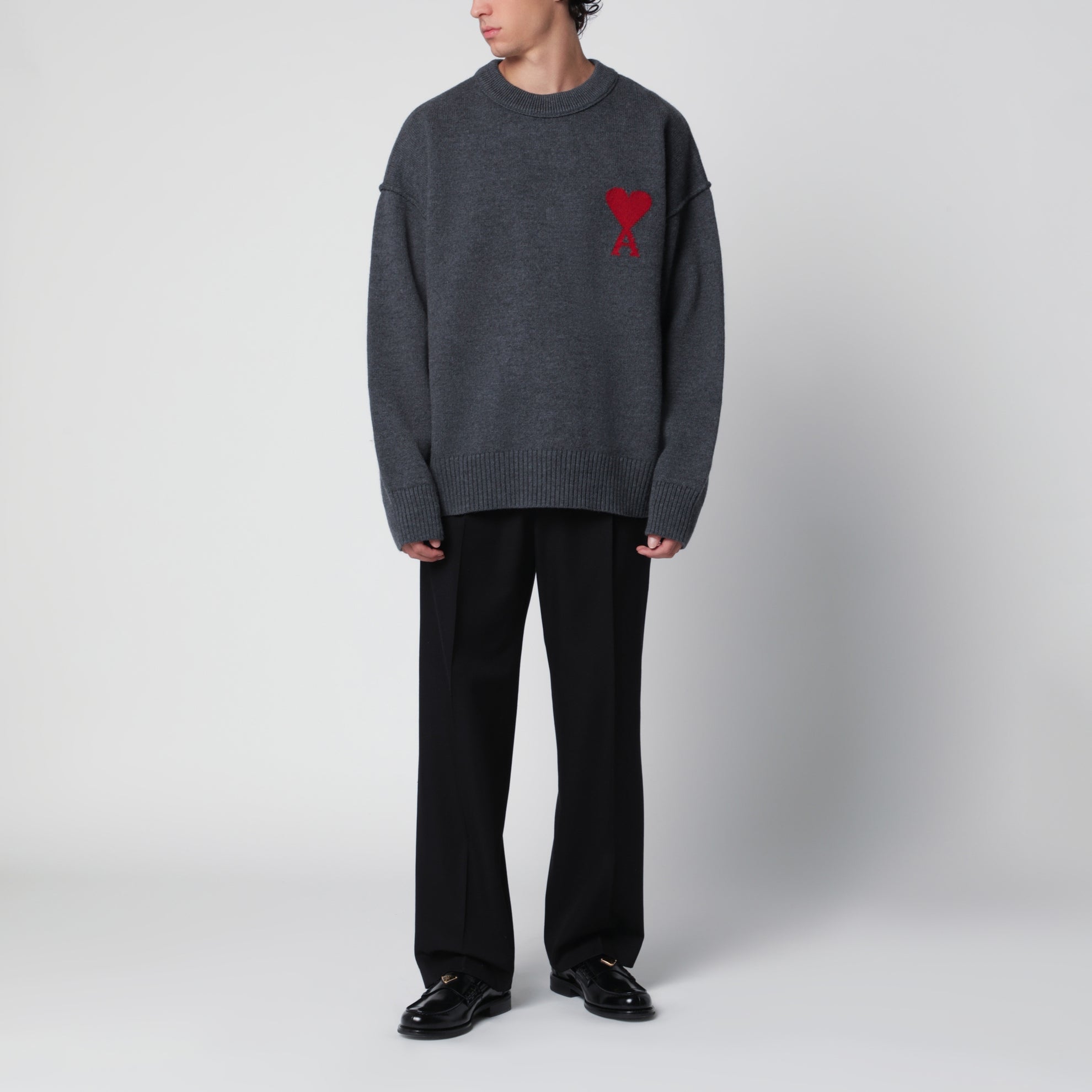 Dunkelgrauer Ami De Coeur Pullover