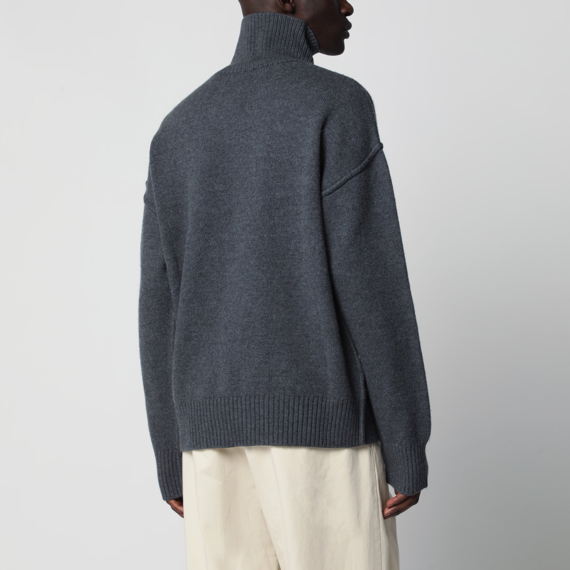 Pull col roulé Ami De Coeur gris