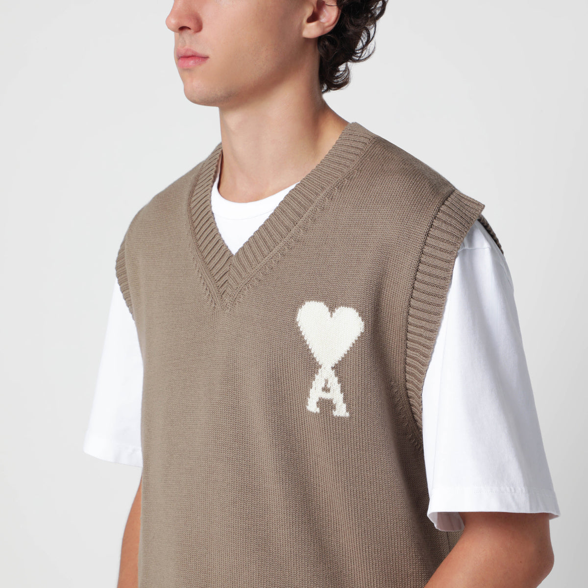 Gilet Ami De Coeur beige/écru