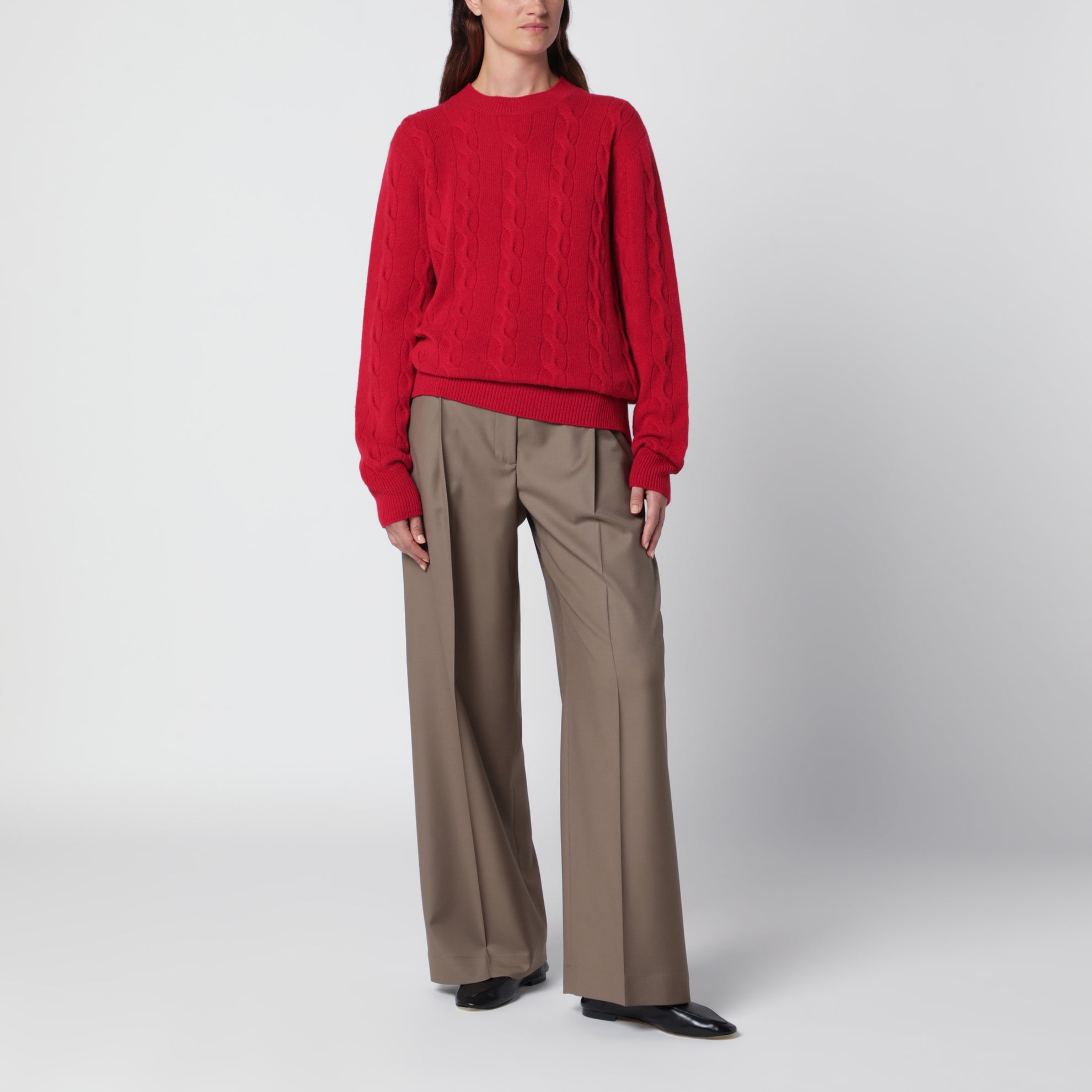Roter Merinowollpullover