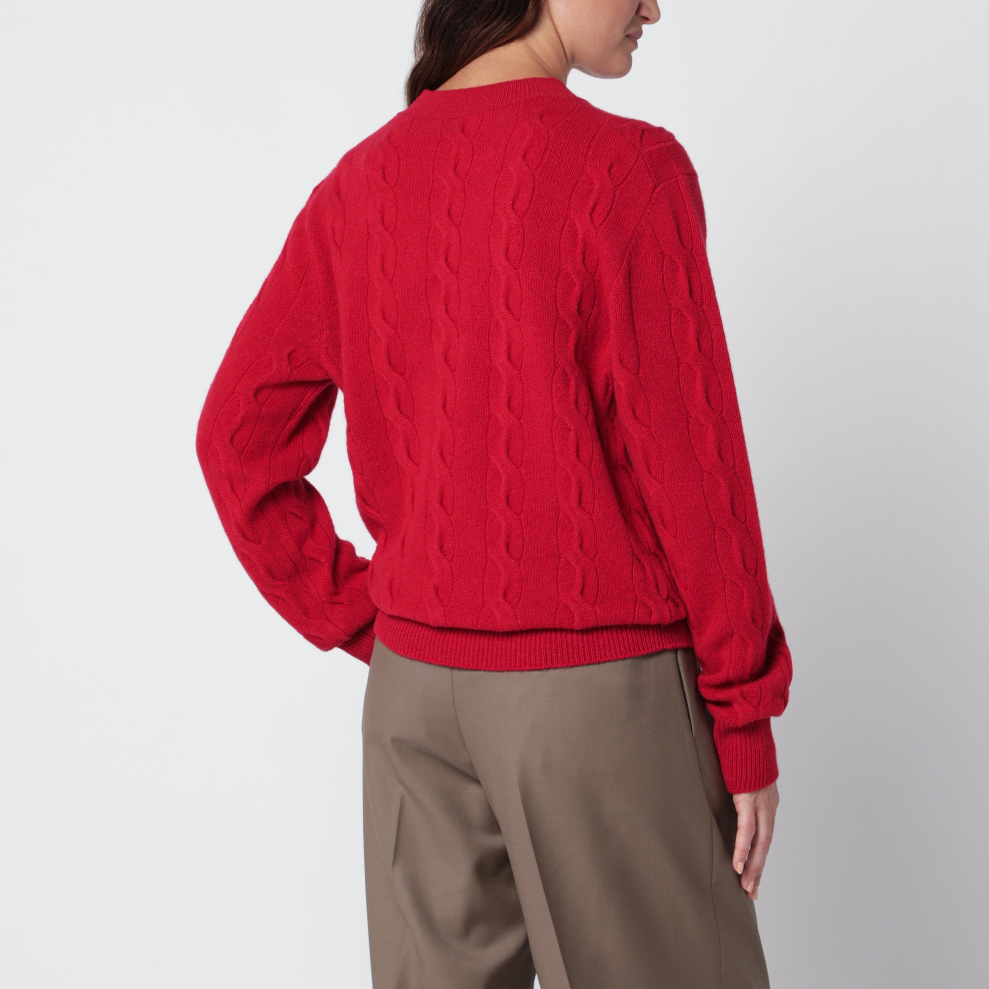 Roter Merinowollpullover