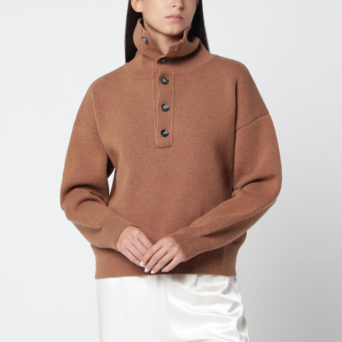 Maglione color cammello in lana