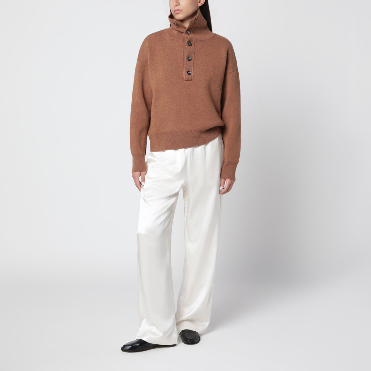 Maglione color cammello in lana