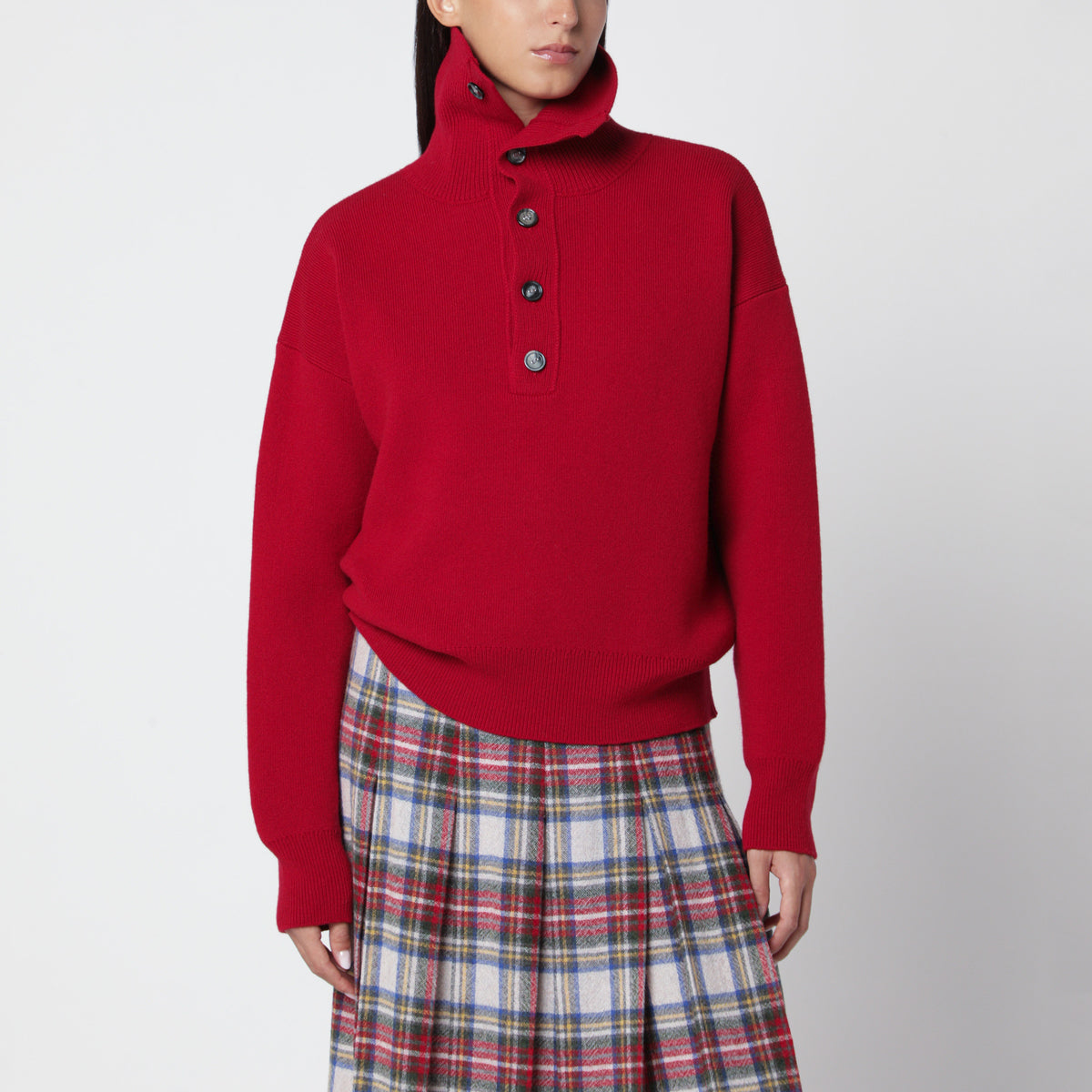 Maglione rosso in lana