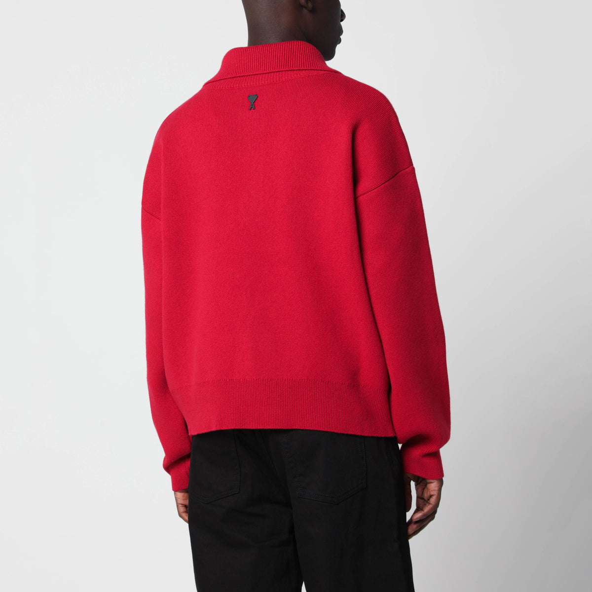 Rubinroter Wollpullover
