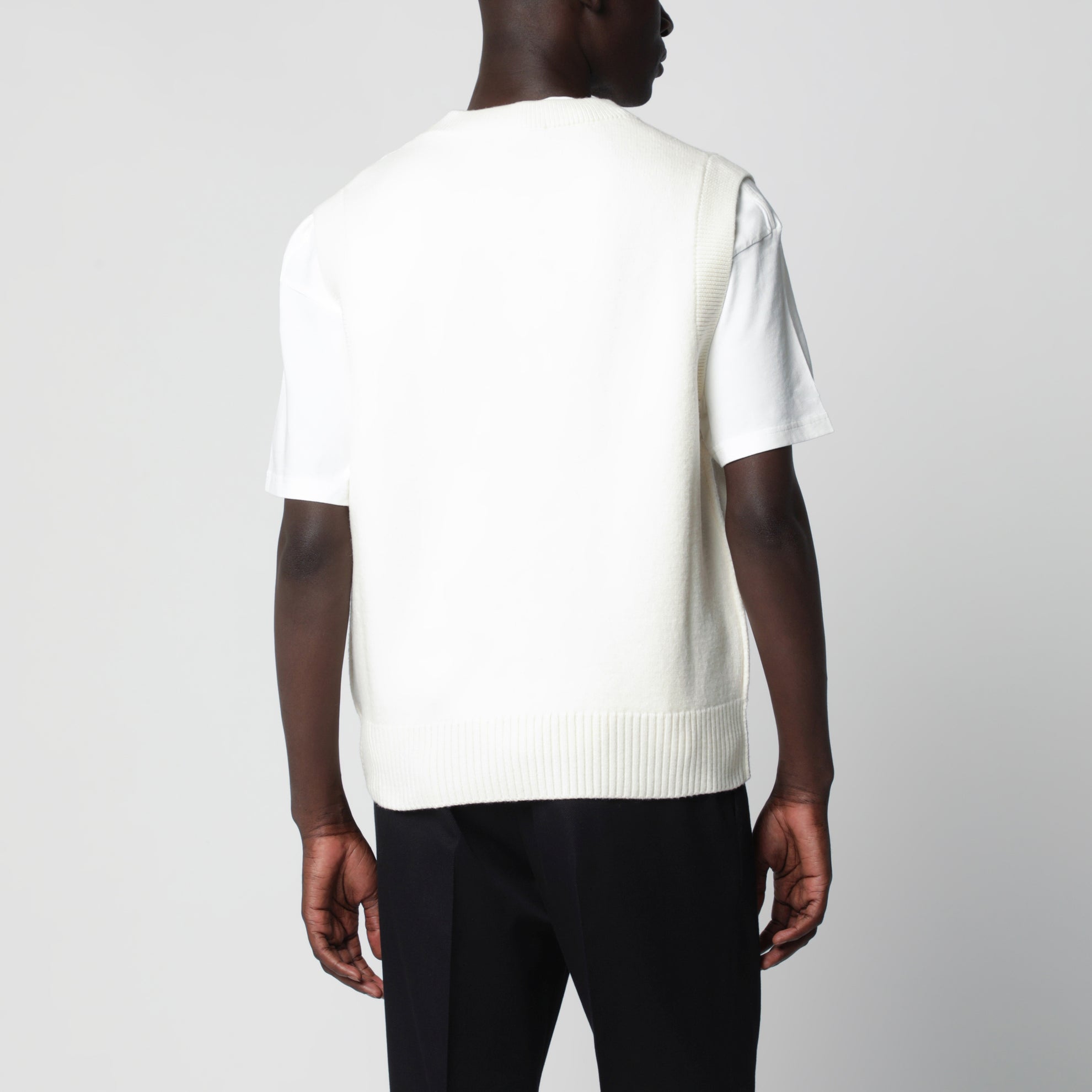 White Ami de Coeur wool vest