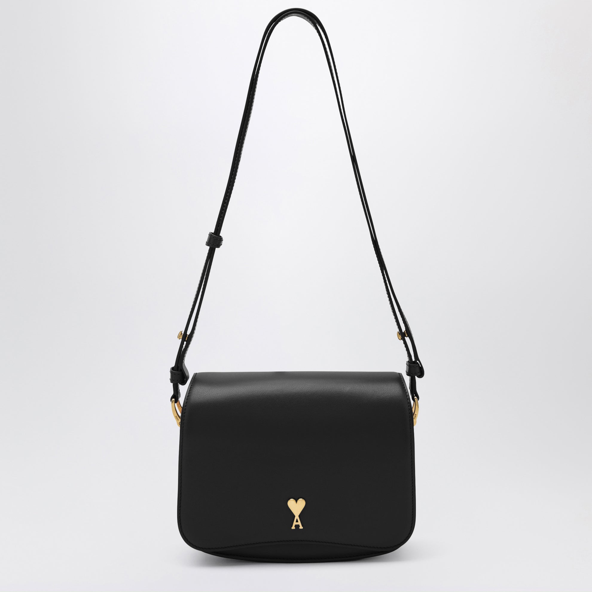 Sac Paris Paris en cuir de veau noir