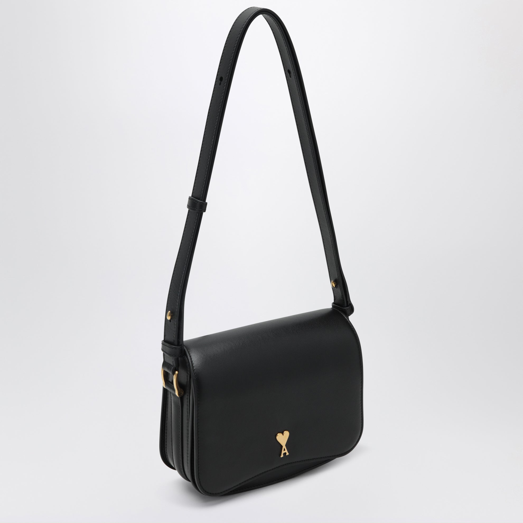 Sac Paris Paris en cuir de veau noir