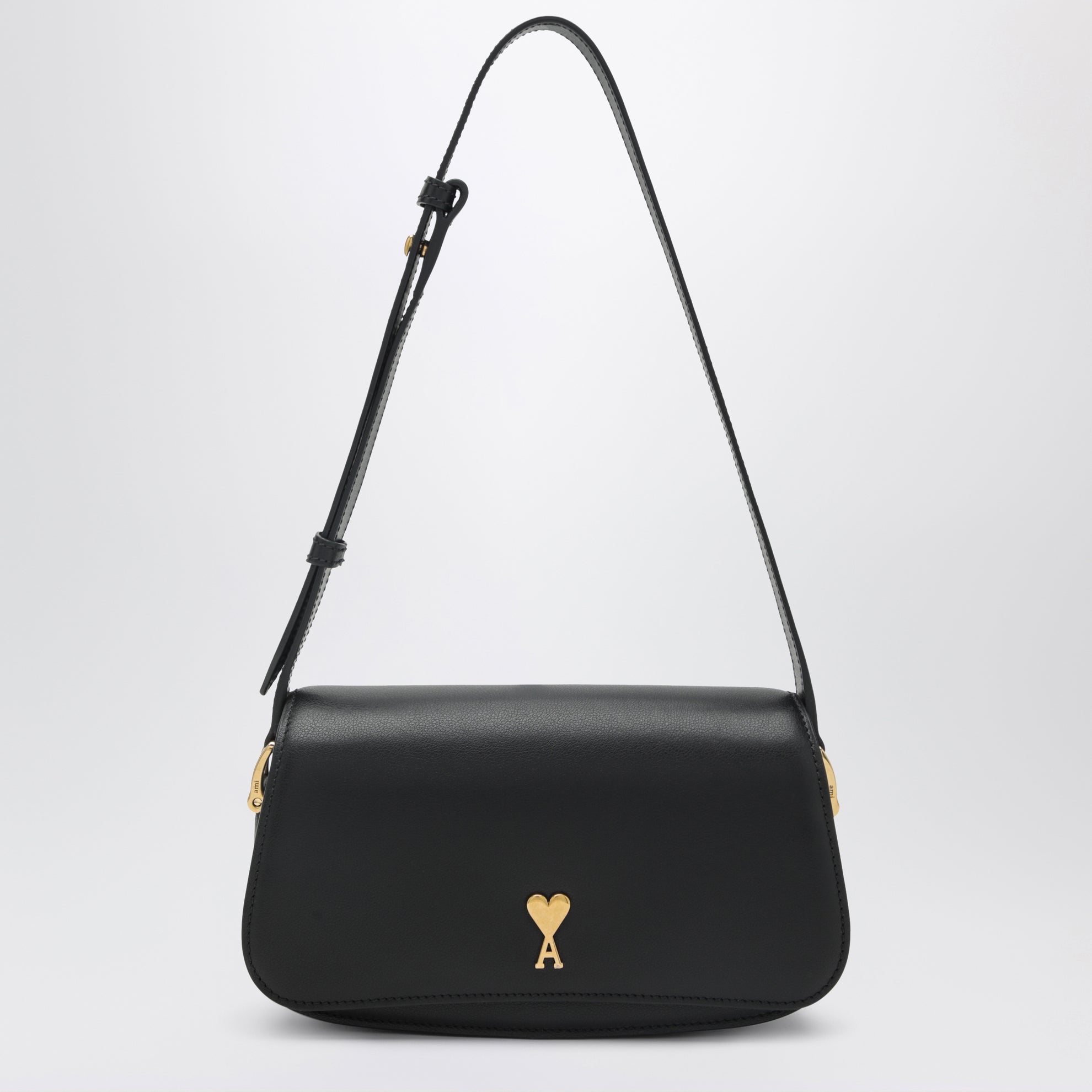 Paris Paris black leather shoulder bag