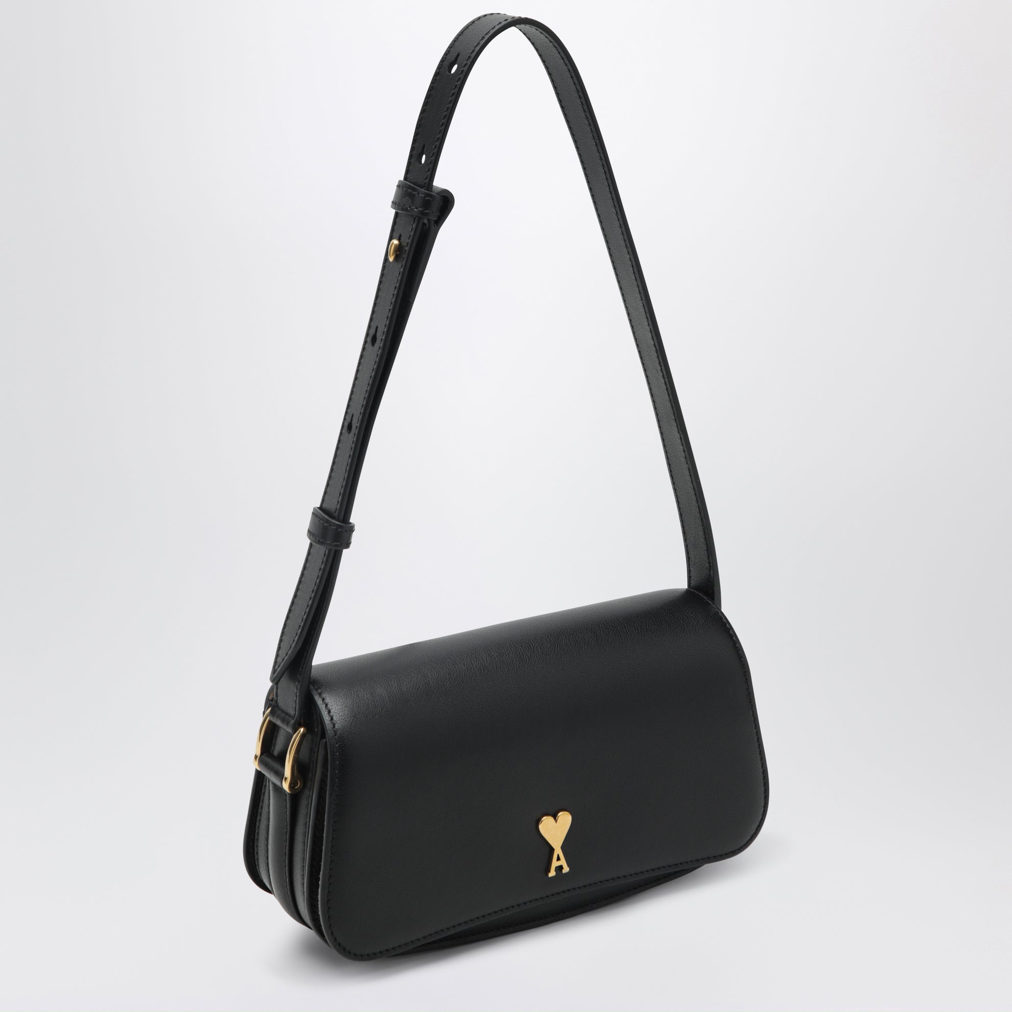 Paris Paris black leather shoulder bag