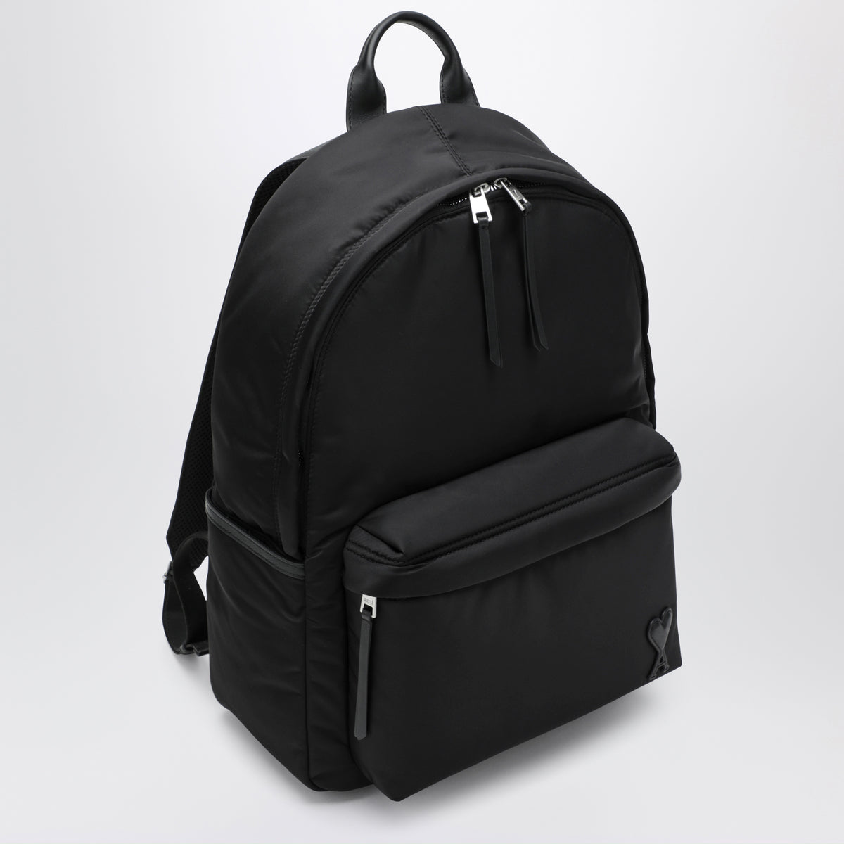 Schwarzer Ami de Coeur Rucksack aus Nylon