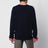Pull ras-du-cou bleu en laine Shetland