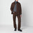 Slate grey polo sweater in wool and cashmere