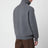 Slate grey polo sweater in wool and cashmere