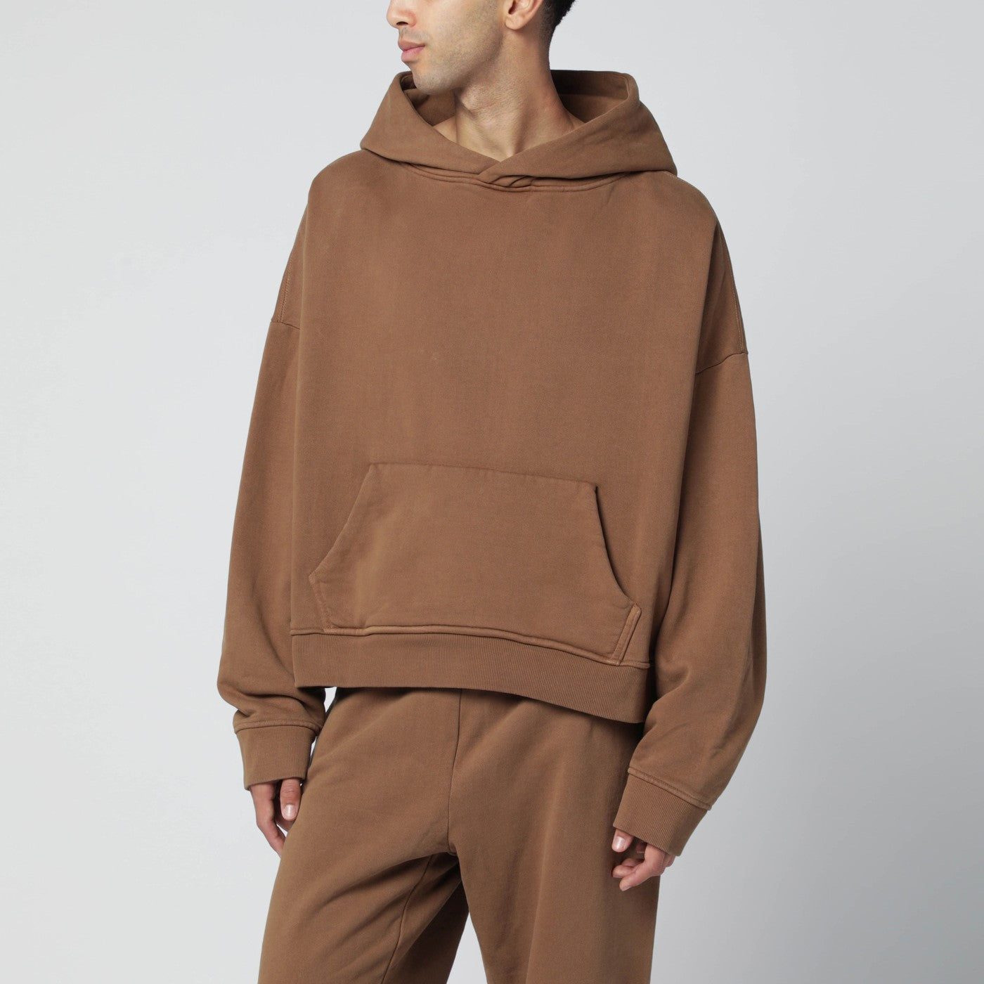 Brown hooded sweatshirt