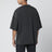 T-shirt boxy nera slavata