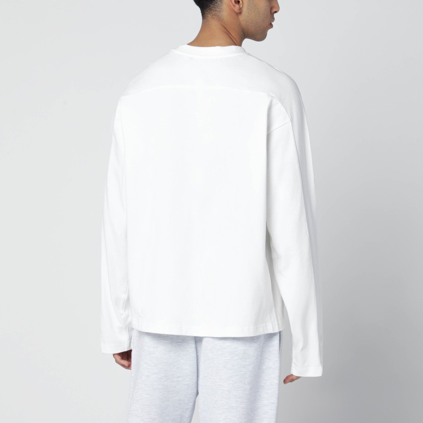 White long-sleeve top