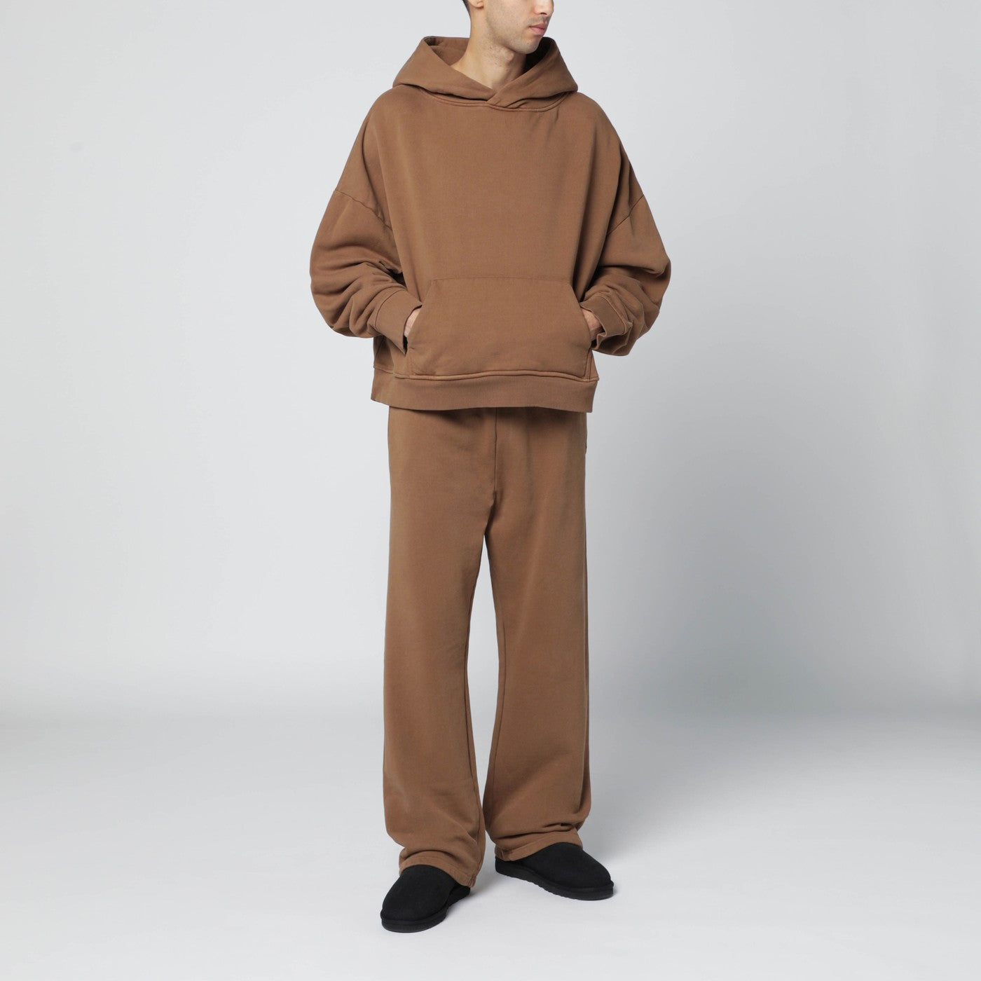 Brown cotton joggers