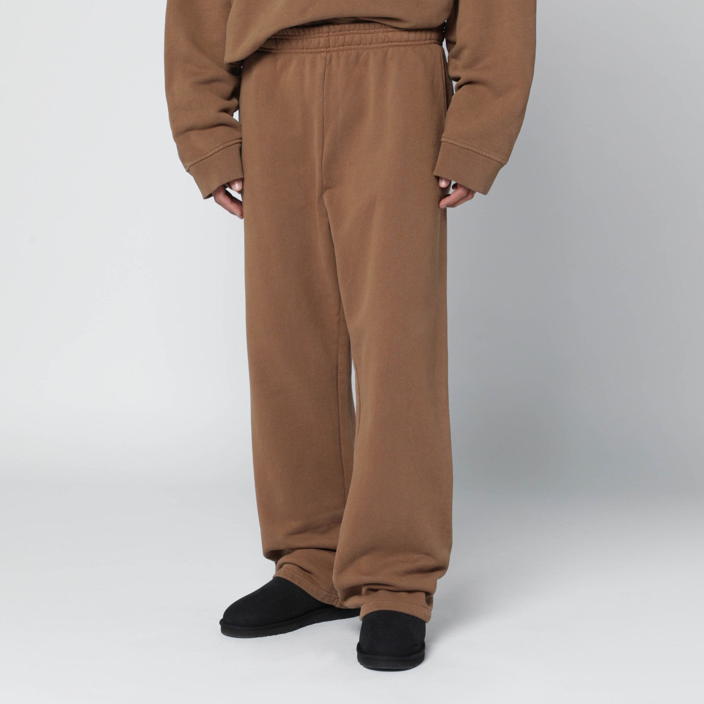Brown cotton joggers