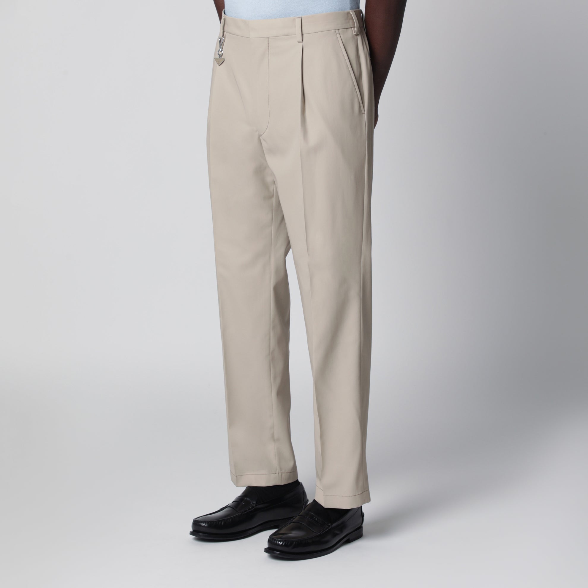 Pantaloni color sabbia in cotone
