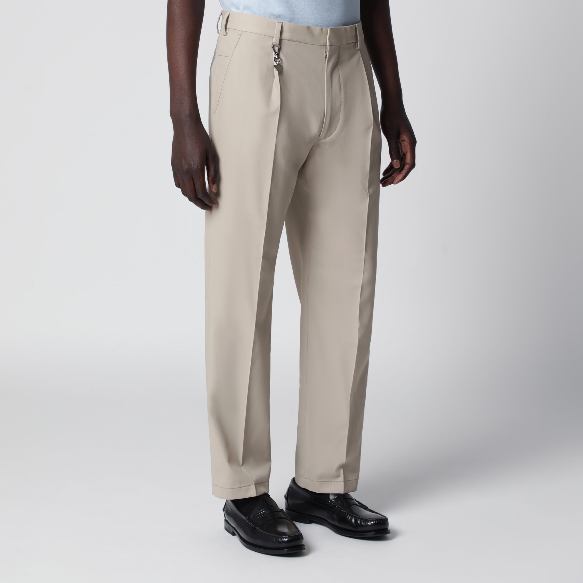 Pantaloni color sabbia in cotone
