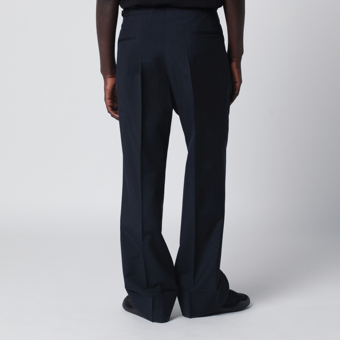 Blue wool and mohair trousers