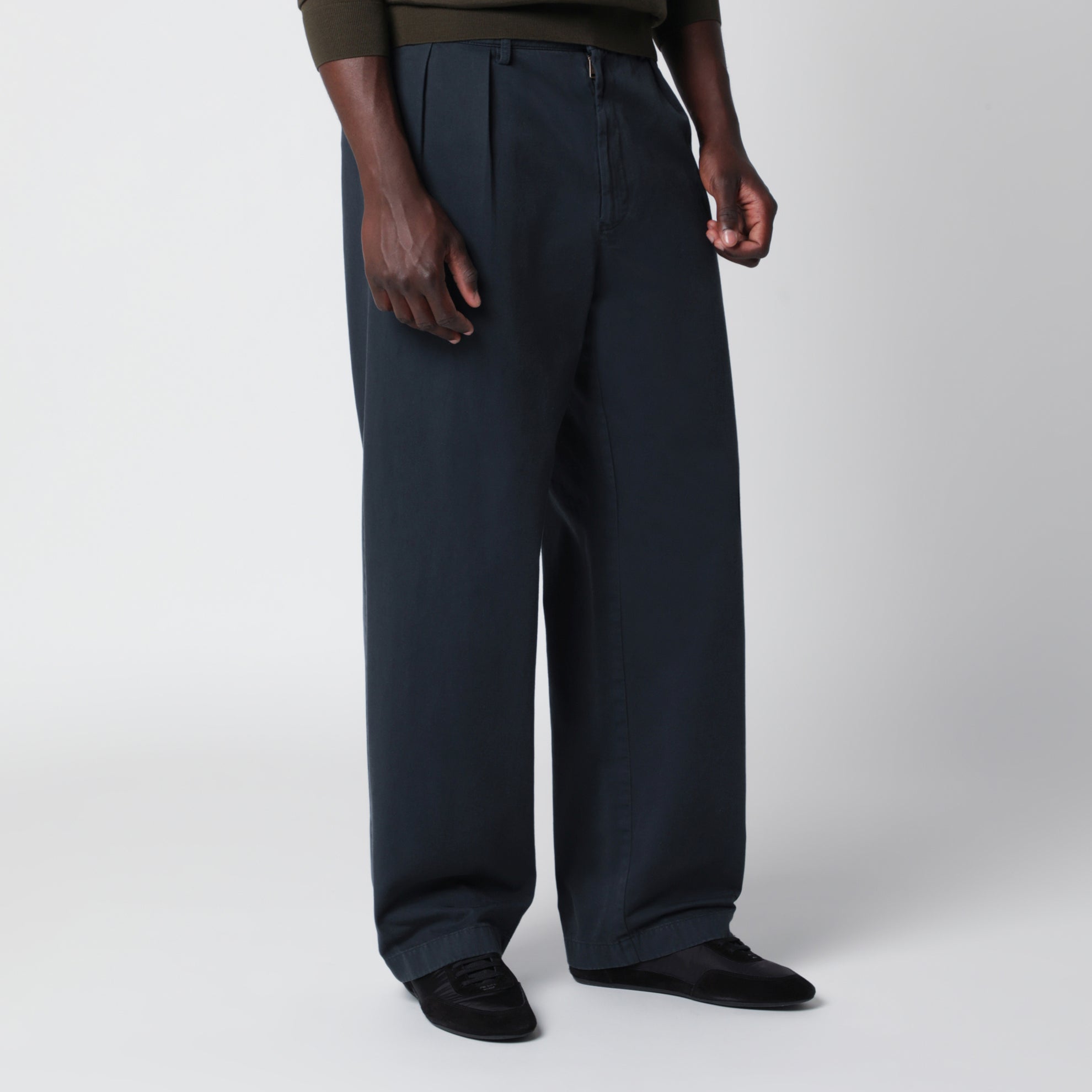 Pantaloni blu in cotone