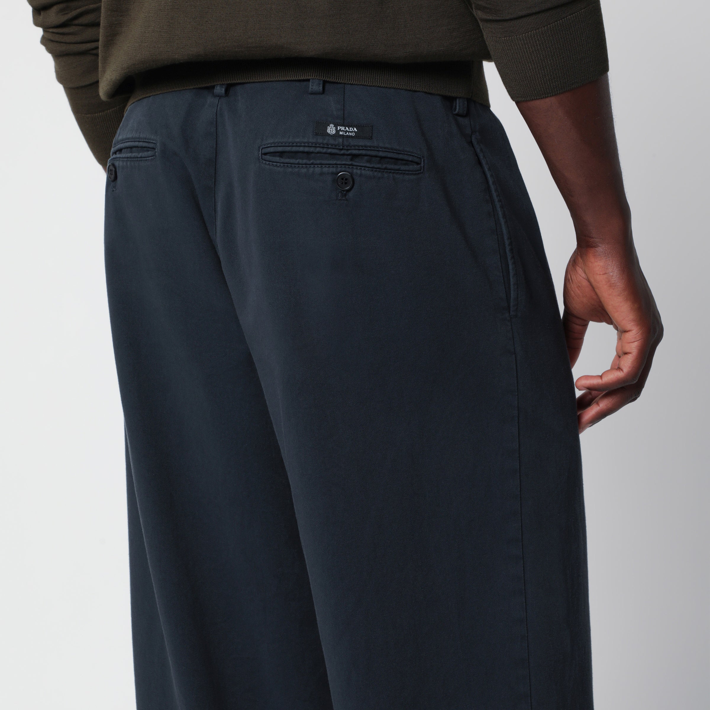 Prada Blue cotton trousers | TheDoubleF
