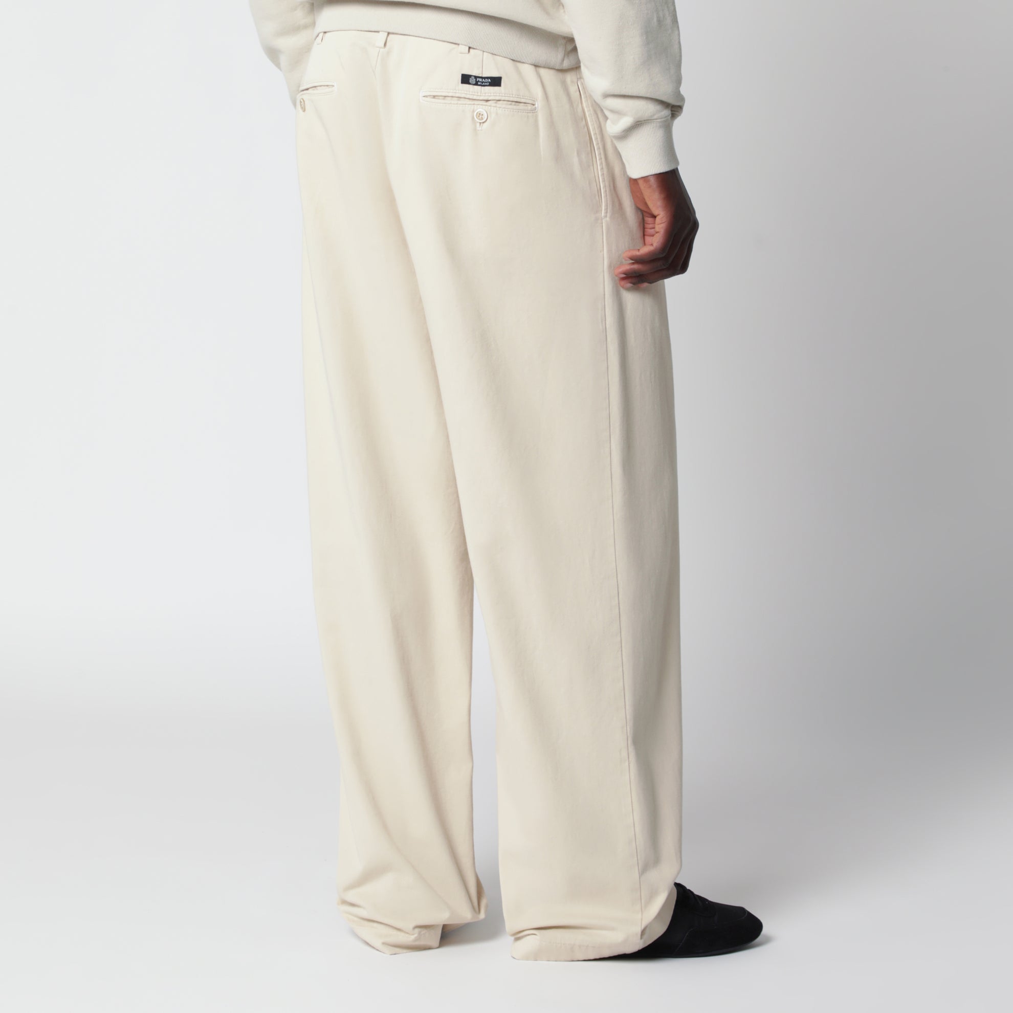 Pantaloni color sabbia in cotone