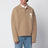 Maglione a polo Ami de Coeur beige in misto alpaca