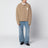 Maglione a polo Ami de Coeur beige in misto alpaca