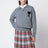 Grauer Ami de Coeur Polopullover aus Wolle