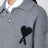 Grauer Ami de Coeur Polopullover aus Wolle