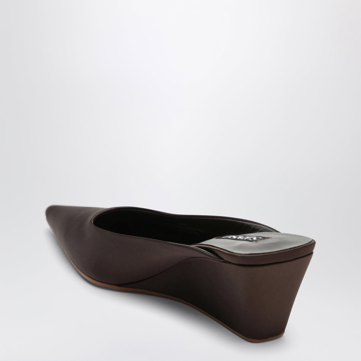 Mules Uriela marroni cioccolato in raso