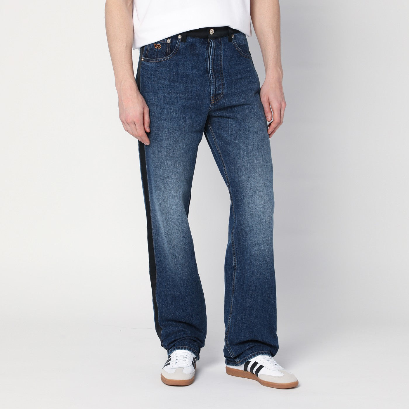 Jean bleu indigo délavé