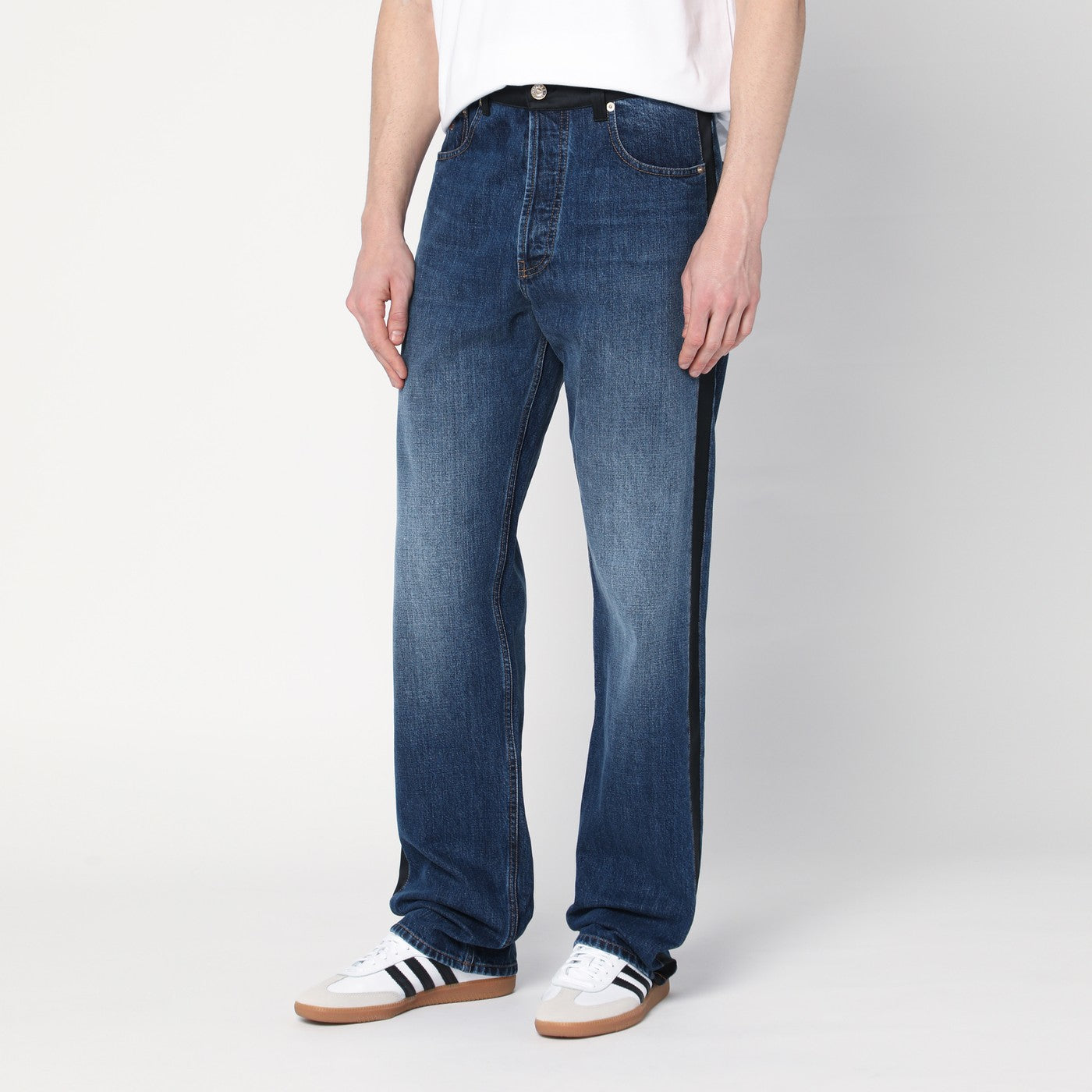 Jean bleu indigo délavé